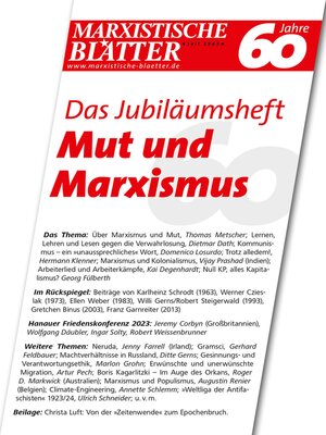 cover image of Das Jubiläumsheft – Mut und Marxismus